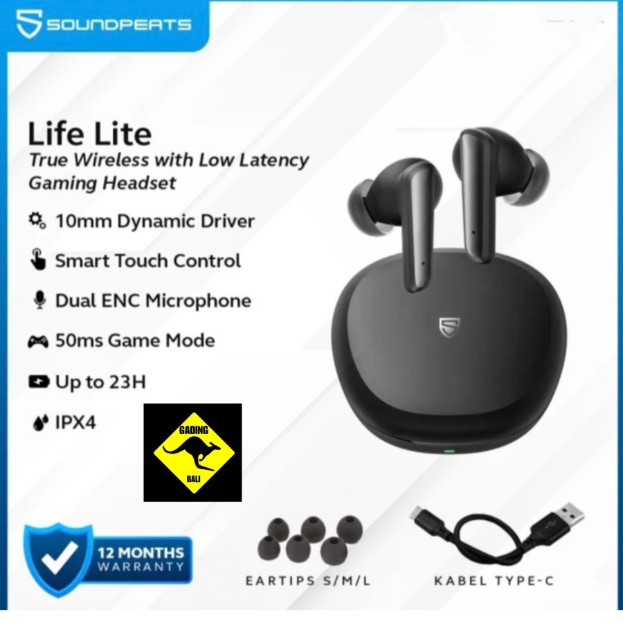 Jual SoundPeats Life Lite True Wireless Earbuds With Low Latency Gaming ...