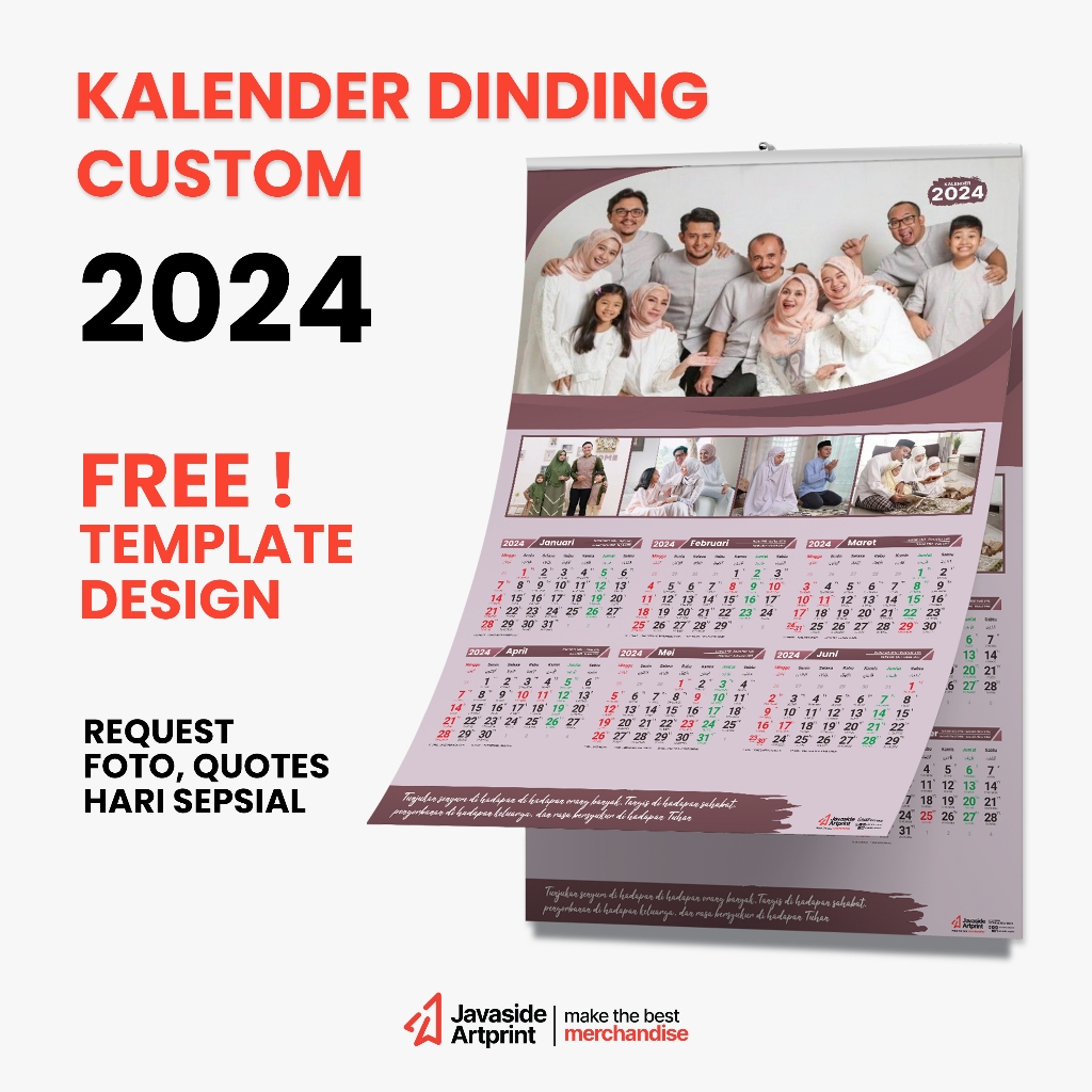 Jual KALENDER DINDING 2024 - KALENDER CUSTOM FOTO - JAVASIDE ARTPRINT ...