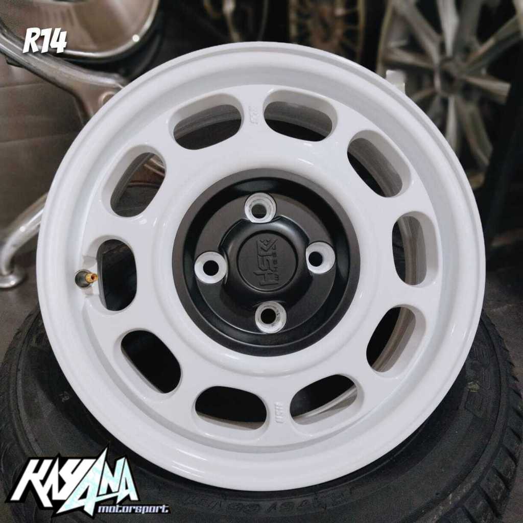 Jual Velg Racing HSR Klg R14 Hole 4x100 Buat Karimun Airev Brio Agya ...