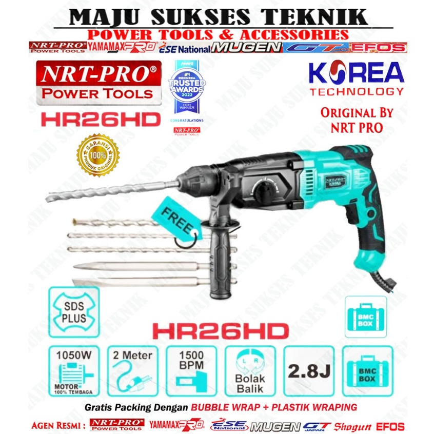 Jual Nrt Pro Hr Hd Mesin Bor Hammer Drill Impact Bor Bobok Beton Rotary Hammer Hr Hd Hr