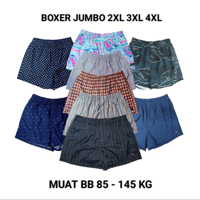 Jual Celana Pendek Boxer Jumbo Katun / Boxer Jumbo Big Size / Celana ...