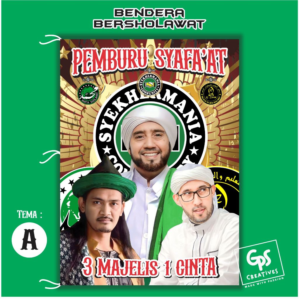 Jual Bendera Majelis Mini Flag Syekher Mania Mafia Sholawat Zahir Mania ...