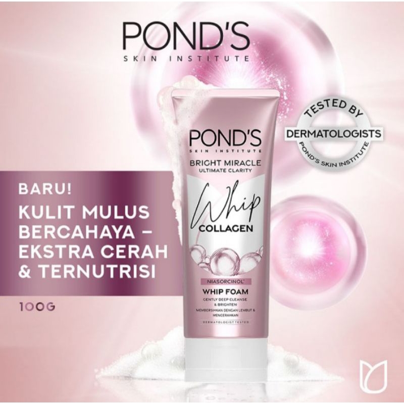 Jual Ponds Bright Miracle Ultimate Clarity Whip Collagen Facial Foam ...