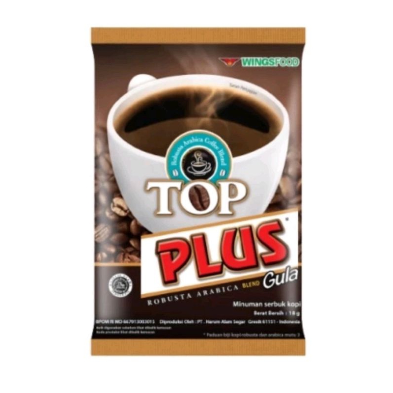 Jual Kopi Top Plus 18 gr (Dijual per renteng isi 10 sachet) | Shopee ...