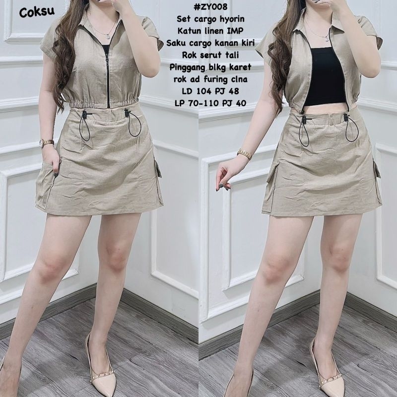 Jual 6032 / ZY008 KLIK FOTO BANYAK SET ROK CARGO PENDEK IMPORT PINGGANG ...