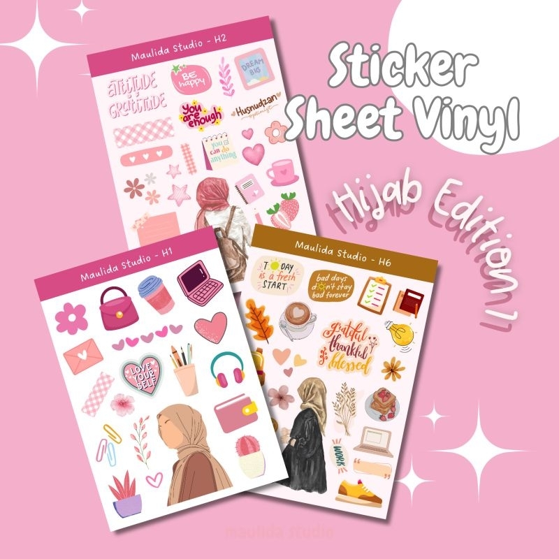 Jual Sticker Hijab Girls Vinyl / Sticker Sheet Vinyl / Sticker Jurnal ...