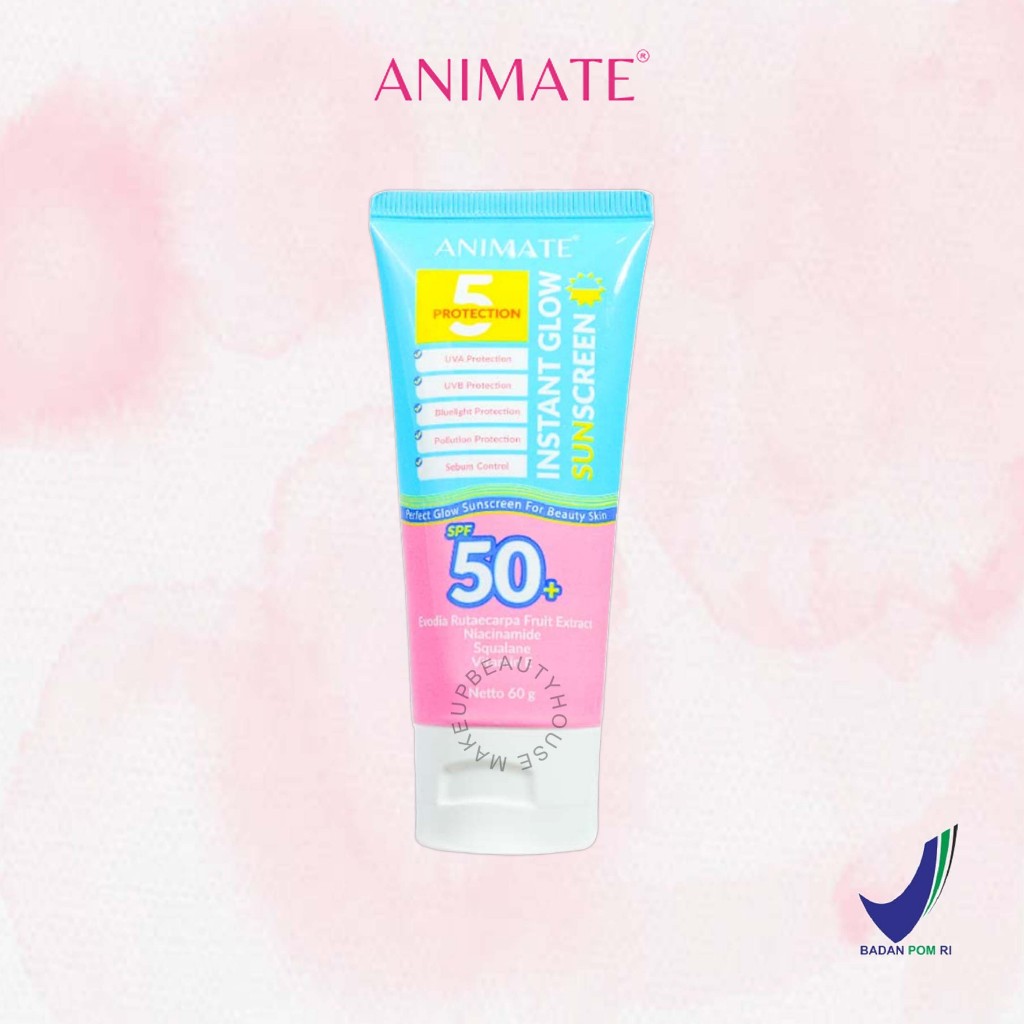 Jual ANIMATE Instant Glow Sunscreen 5 Protection 60gr | Shopee Indonesia