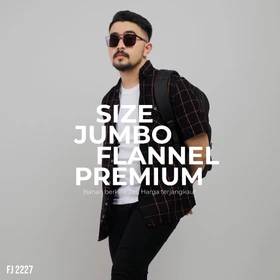 DGM Kemeja Pria Flanel Jumbo Lengan Pendek Premium 049