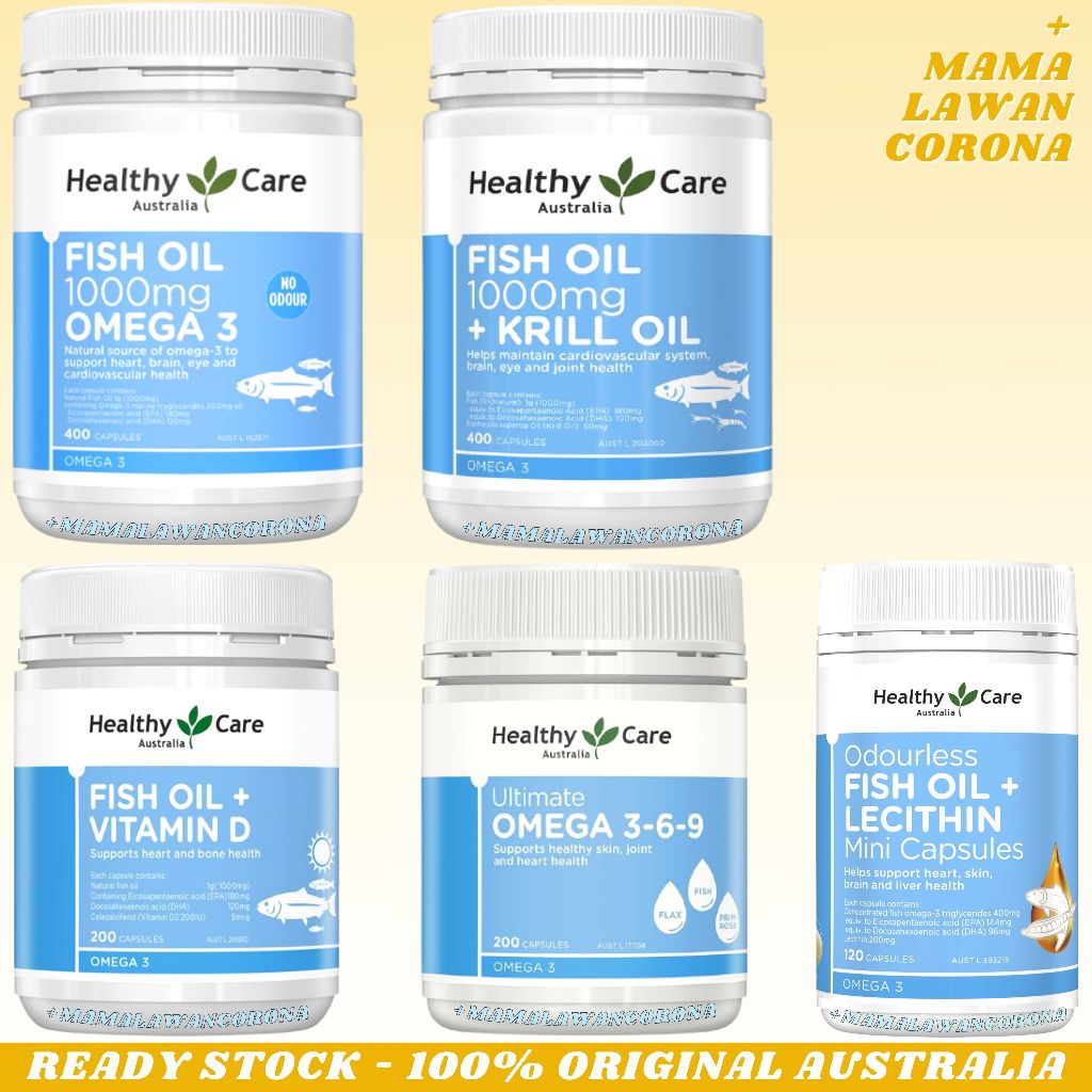 Jual Healthy Care Fish Oil Mg Capsules No Odour Odourless