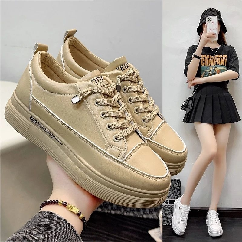 [TEBUS MURAH] Sepatu Sneakers Fashion Wanita Korea Sport Shoes Casual Ji-Ung Terlaris