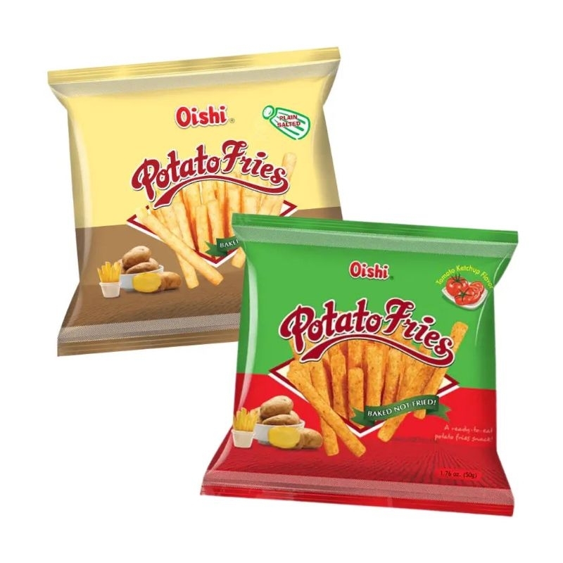 Jual Oishi Potato Fries Certified Halal Philippines Plain Salted Dan