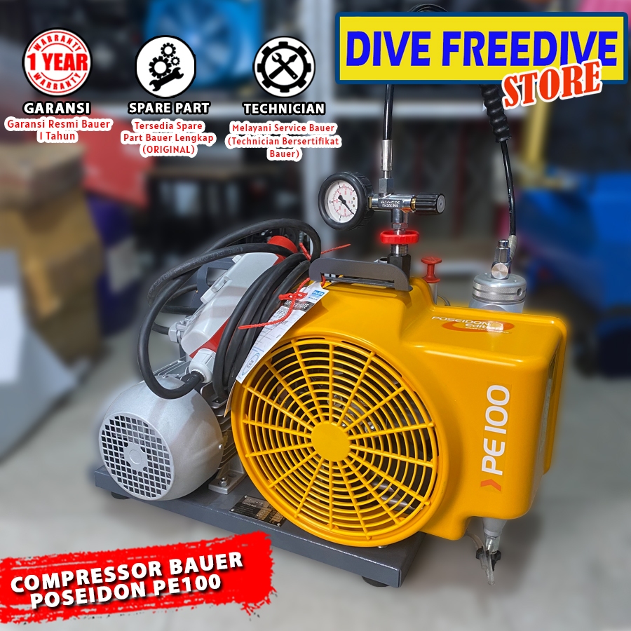 Jual Compressor Bauer Poseidon PE100 Kompresor Komba Selam PE 100