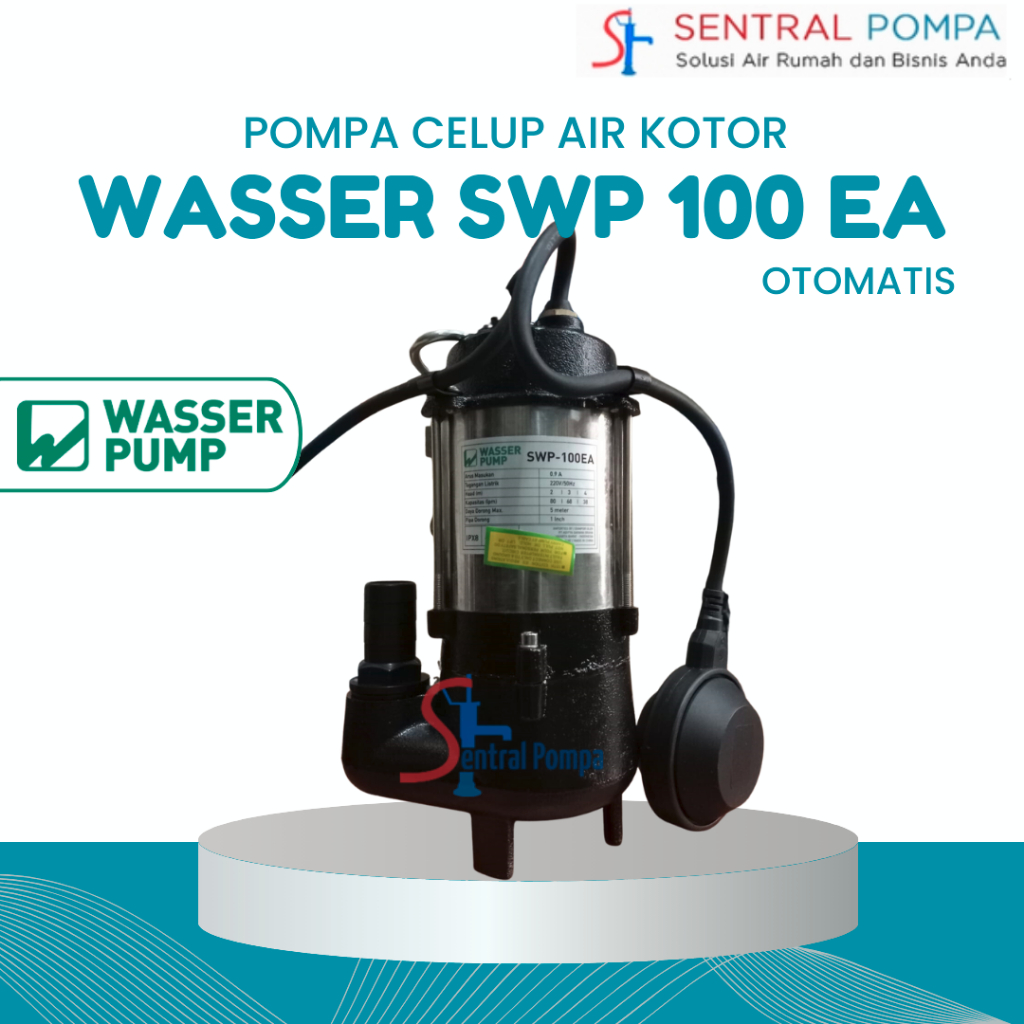 Jual Wasser SWP 100 EA Pompa Celup Air Kotor 100 W Otomatis Sewage Pump ...