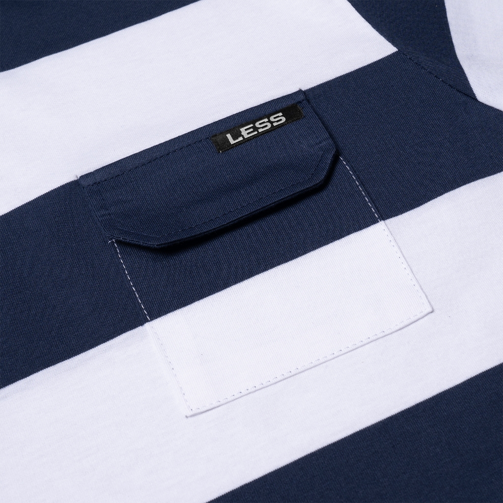 Jual Lessegos Tshirt Oversize Stripe Pocket | Shopee Indonesia
