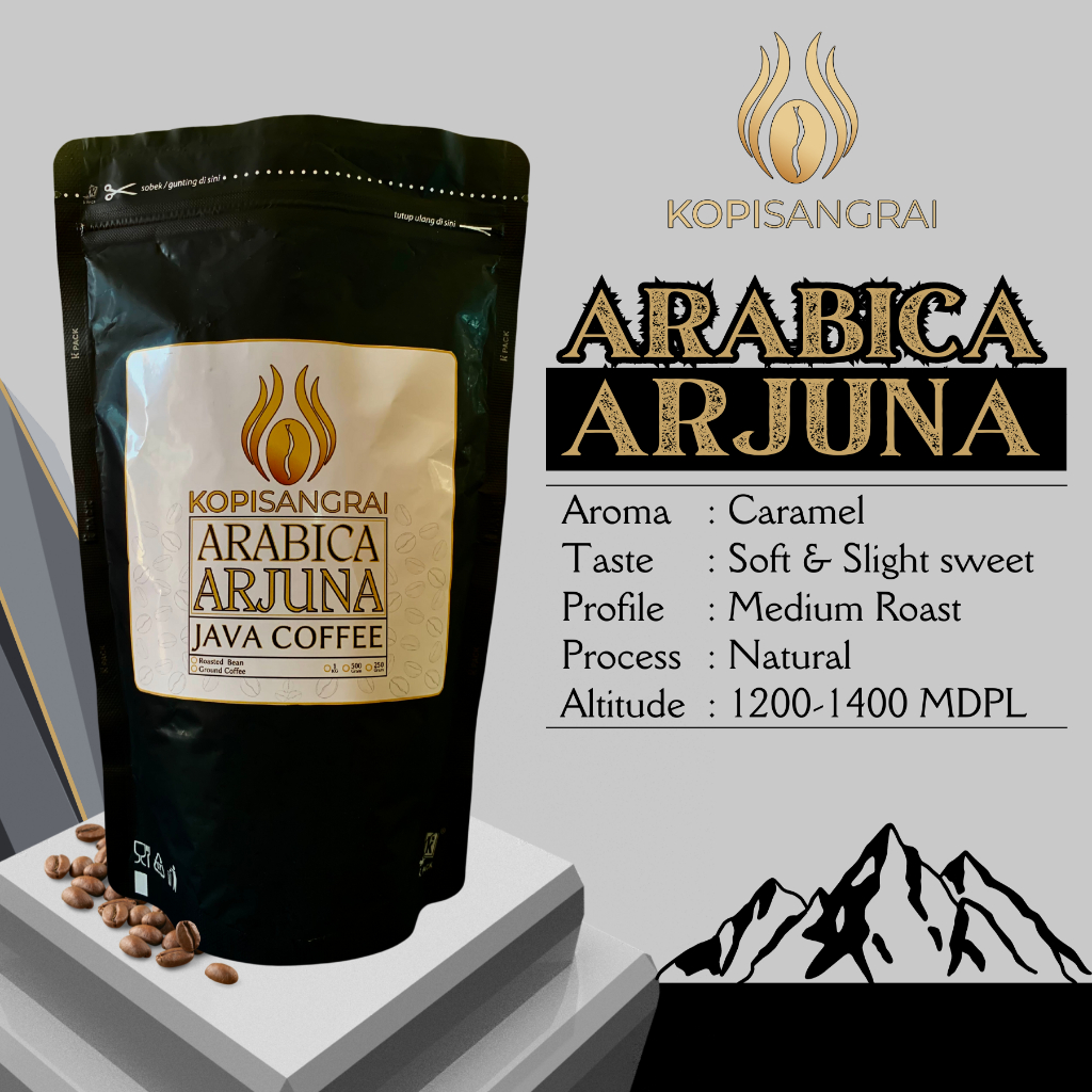 Jual Biji Kopi Arabika - Arabika Arjuna - 100 gr, 250 gr, 500 gr, 1 kg ...