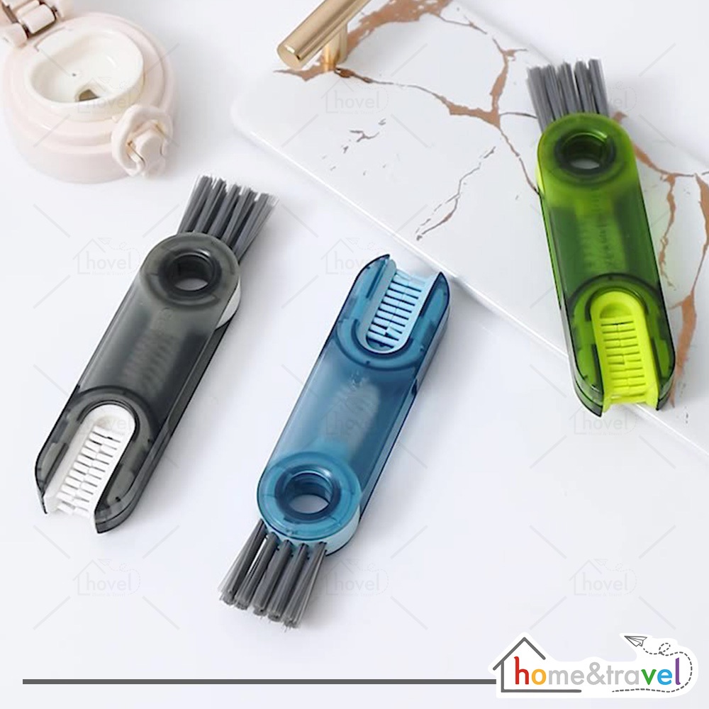 Jual HOVELSHOP Sikat Pembersih Botol 3 in 1 Corong Termos Sudut Tutup ...