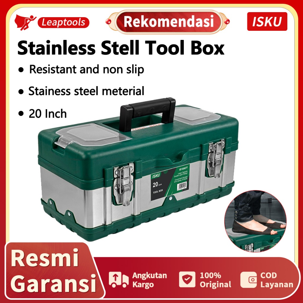 Jual Isku Tool Box Besar Inch Kotak Perkakas Stainless Steel Besar Box Perkakas Tool