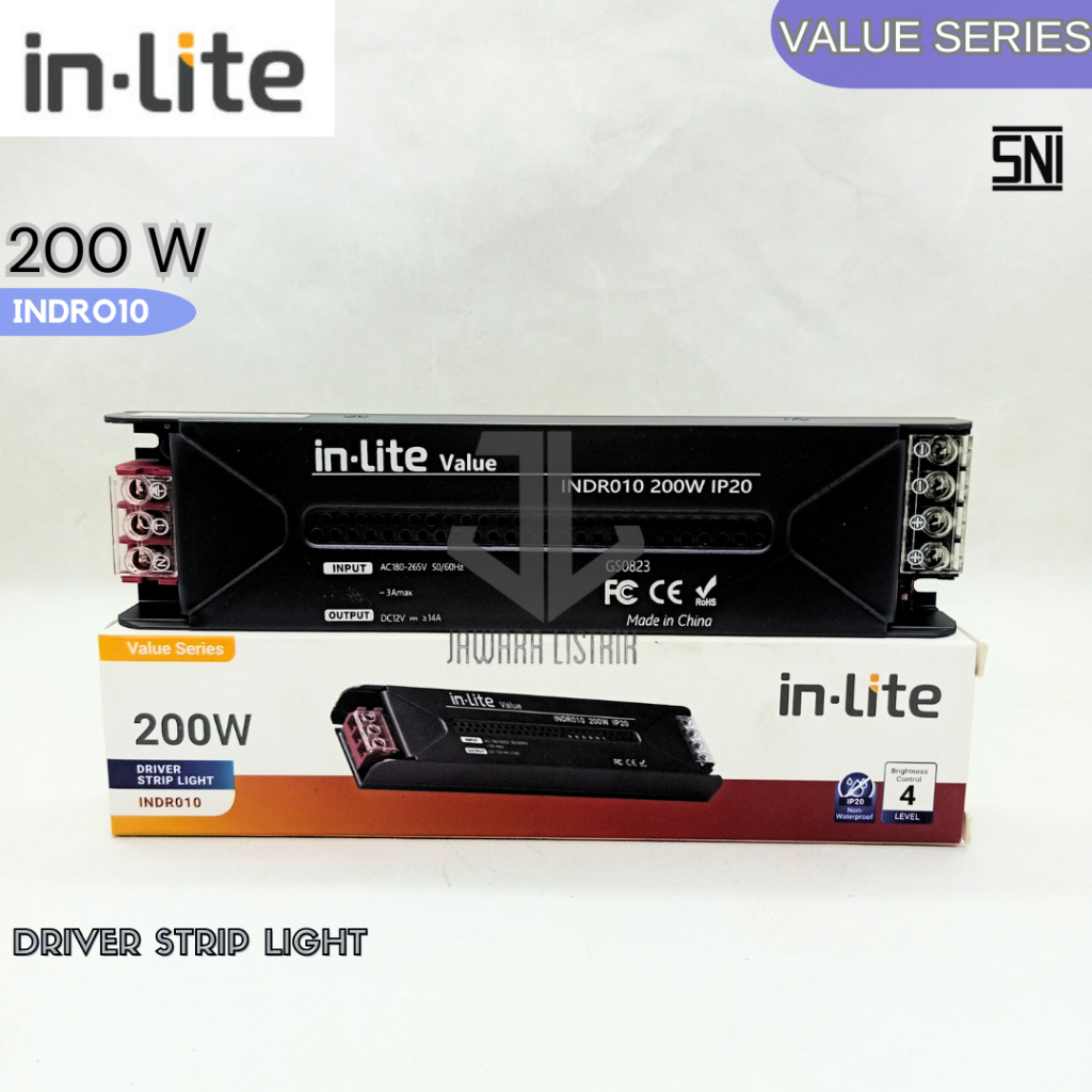 Jual IN LITE INDR010 POWER SUPPLY VALUE SERIES 200 WATT | Shopee Indonesia