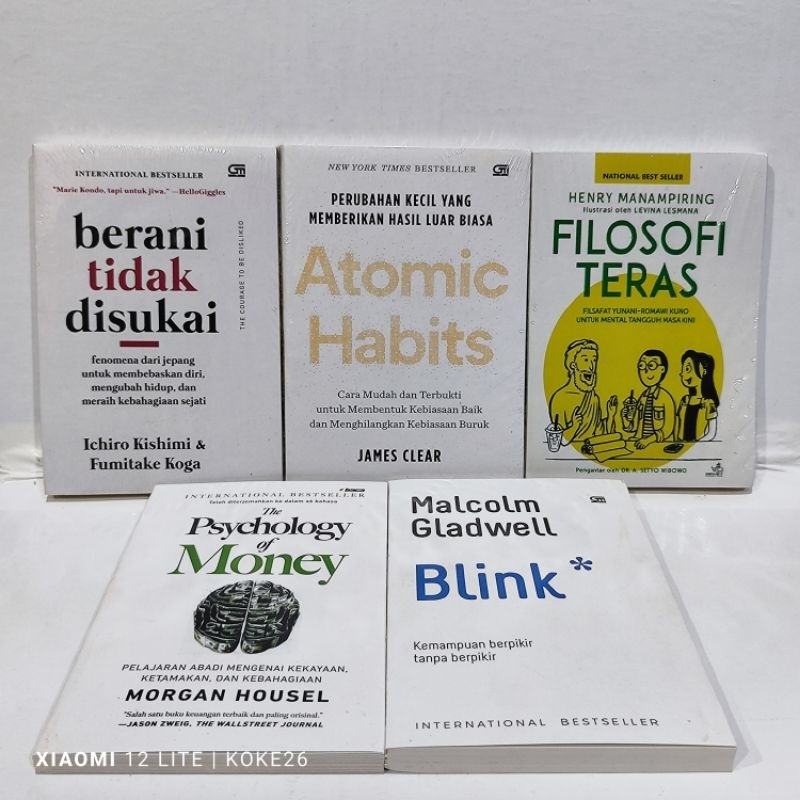 Jual Paket 5 Buku Motivasi Filosofi Teras The Psychology Of Money