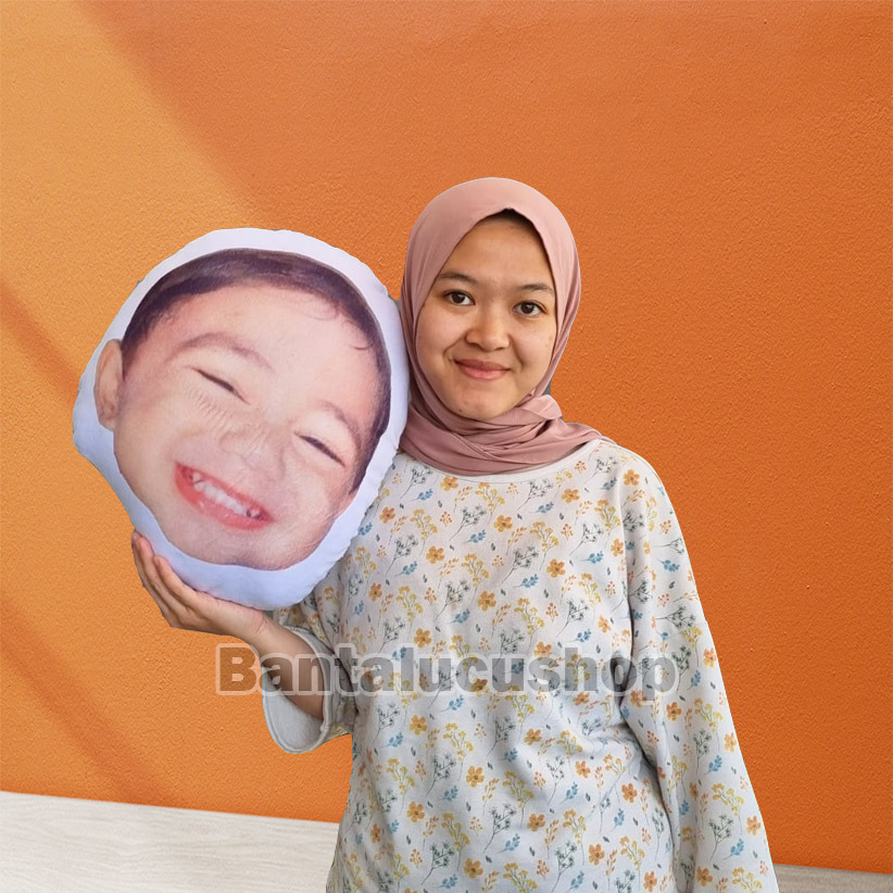 Jual Bantal Foto Wajah Custom Bantal Bentuk Muka Custom Sehari Jadi