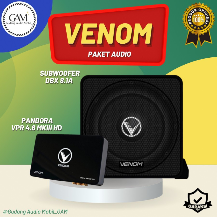 Jual PAKET AUDIO VENOM PANDORA VPR 4.6 MKIII HD / SUBWOOFER VENOM 