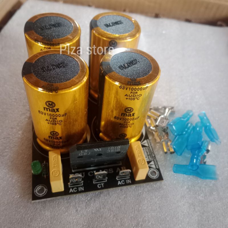 Jual PSU 4 Elco 63V 10000uf MAX GOLD original isi full kit PSU class AB