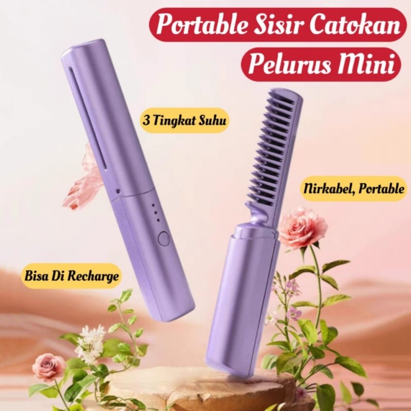 Jual Catokan Sisir Pelurus Rambut Hair Straightener Curler 2 In 1 Catok Sisir Listrik Shopee 