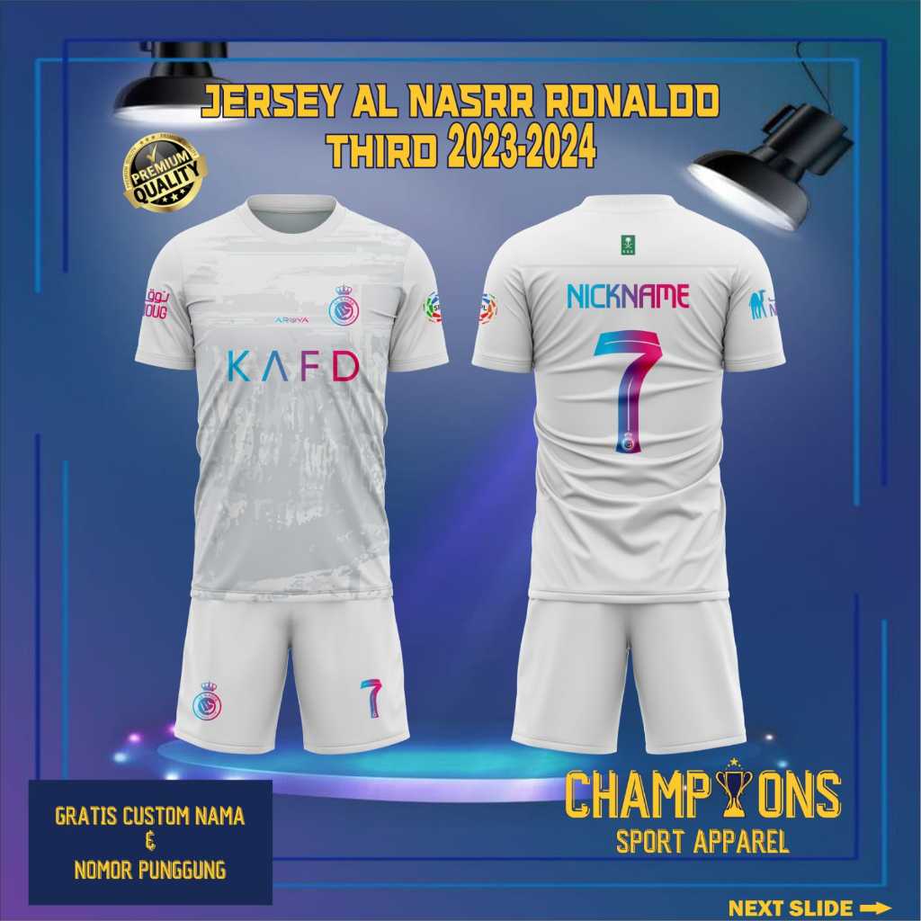 Jual Jersey Klub Al Nassr Third Terbaru 2023 2024 Liga Arab Saudi