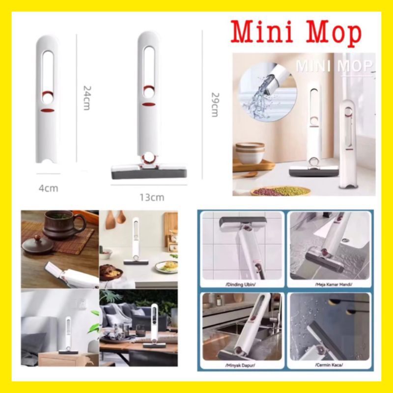 Jual ALAT PEL MINI PORTABLE LIPAT MOP PEMBERSIH RUANGAN/KACA CLEANING ...