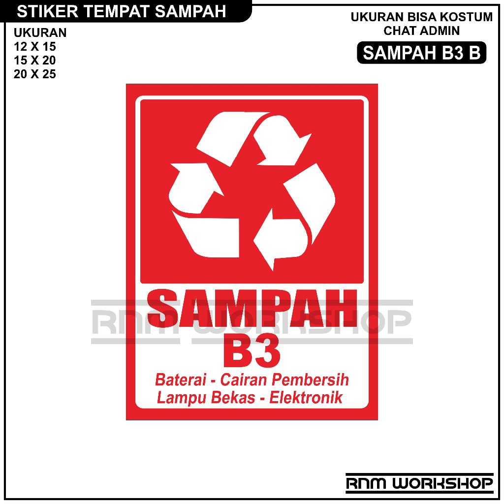 Jual Stiker Sampah B3, Organik Dan Anorganik | Shopee Indonesia