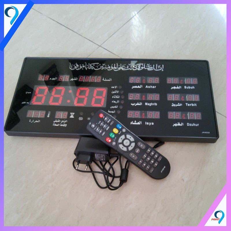 Jual Jam Digital LED Jadwal Sholat Mushola Masjid Adzan Otomatis ...