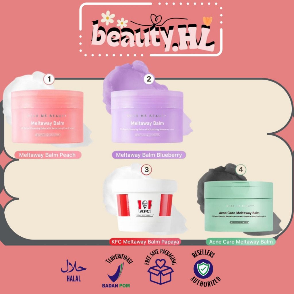 Jual Dear Me Beauty Cleansing Balm - Meltaway Balm Peach I Blueberry ...