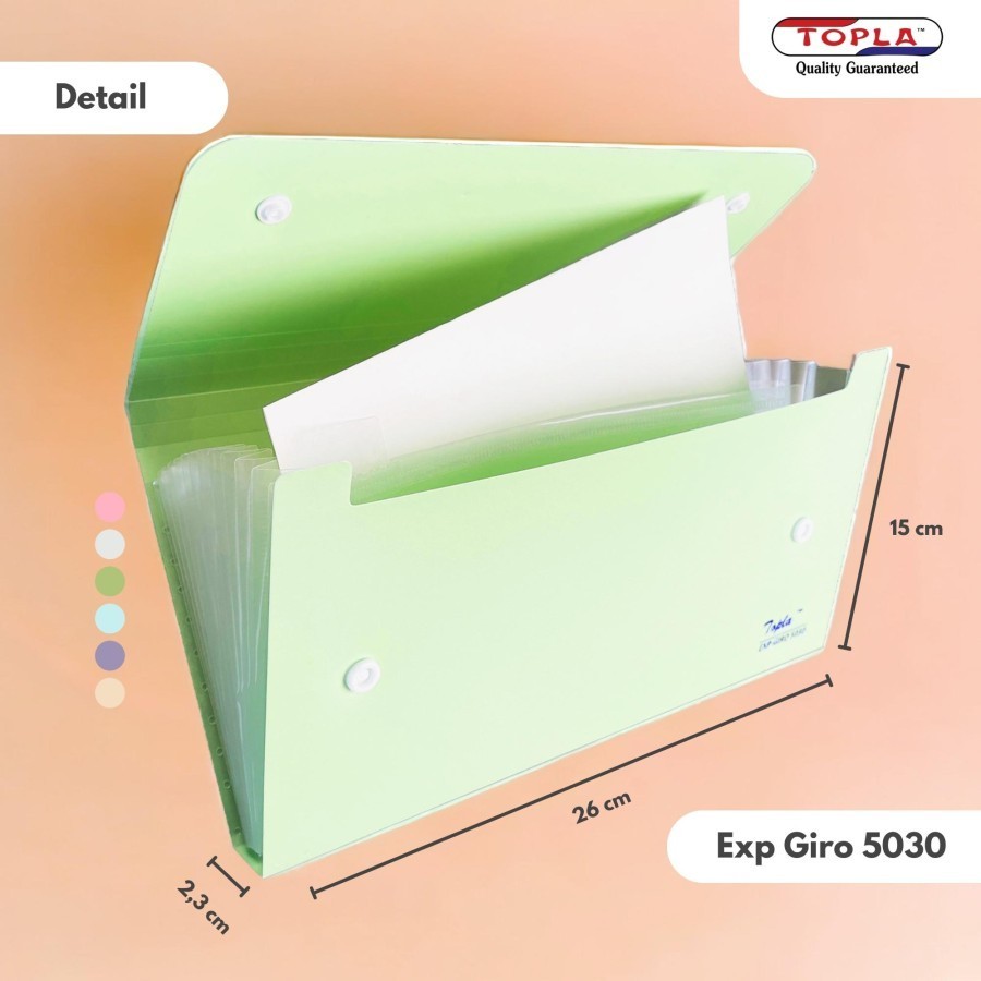 Jual TOPLA MAP GIRO 5030 DOMPET DOKUMEN GIRO NOTA CEK KWITANSI 12 SLOT ...