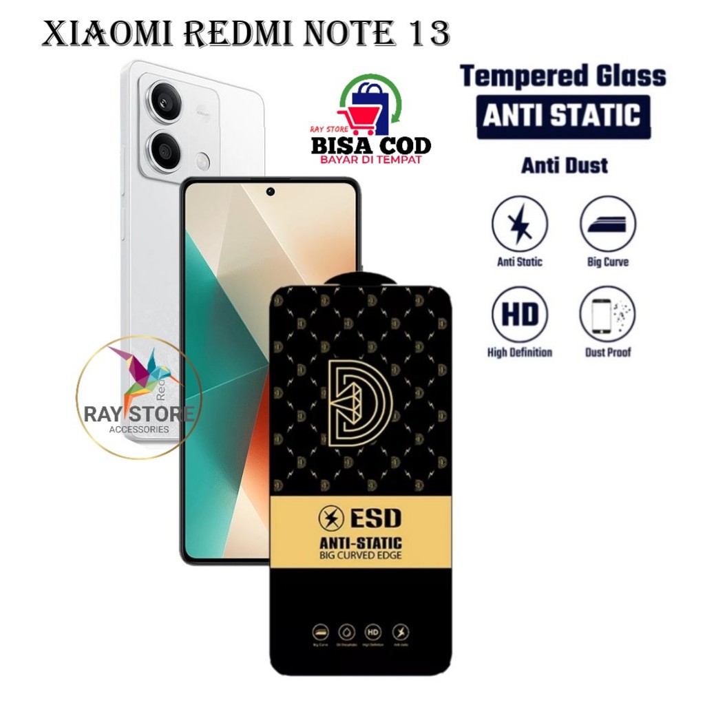 Jual TEMPERED GLASS PREMIUM UNTUK XIAOMI REDMI NOTE 13 TG ANTI STATIC ...