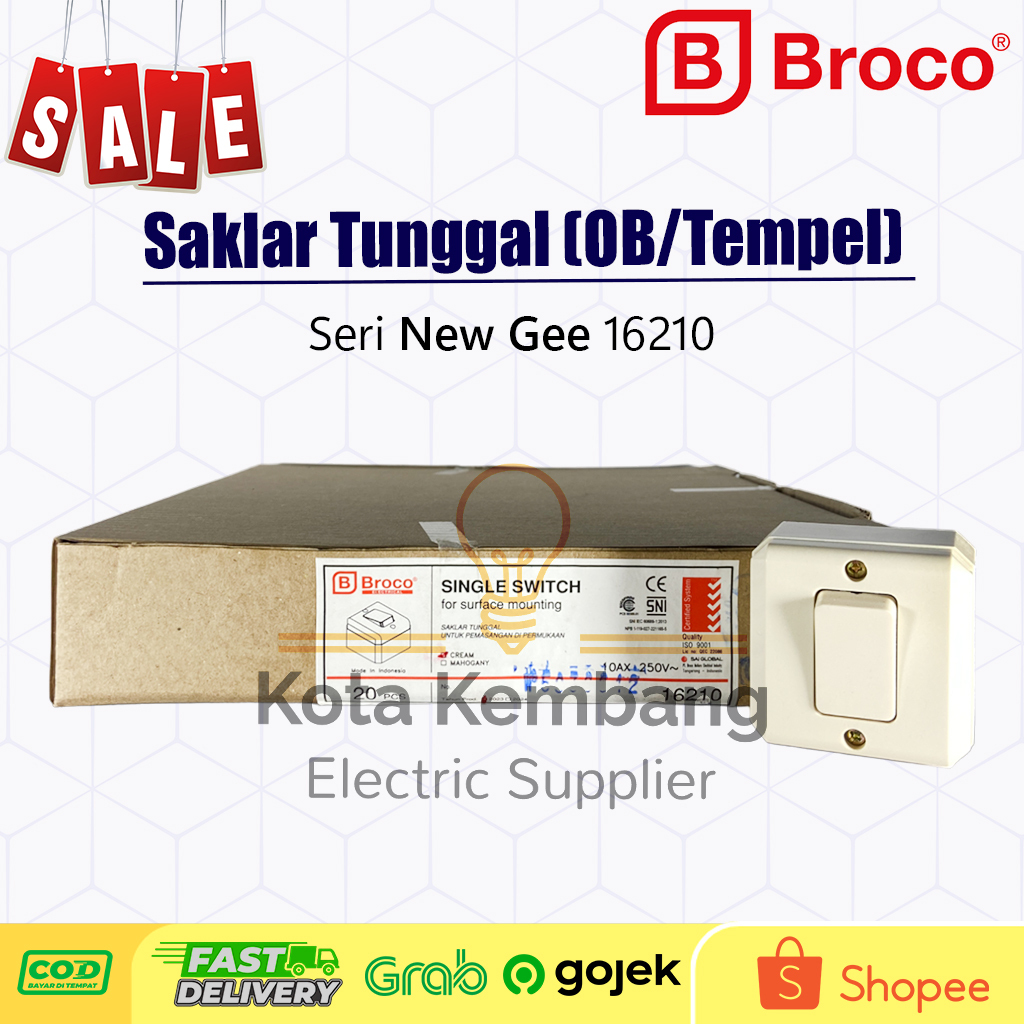 Jual BROCO ORIGINAL Saklar Engkel Outbow / Tempel / Saklar Tunggal ...