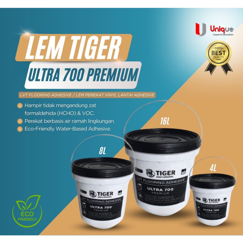Jual Lem Tiger 8 Liter / Lem Putih Tiger Vinyl Lantai / Perekat Vinyl ...