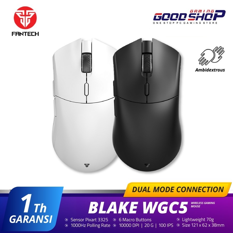 Jual Fantech DUAL MODE Wireless Mouse Gaming WGC5 Rechargeable PIXART ...