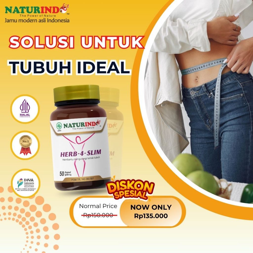 Jual Obat Tubuh Ideal Badan Slim Teman Diet Herbal Herb 4 Slim Shopee