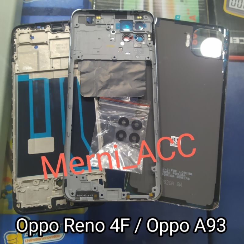 Jual Cessing Hausing Fullset Frame Lcd Oppo Reno 4F / Oppo A93 Backdoor ...