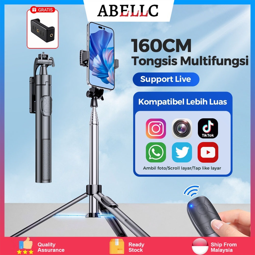 Jual Abellc Cod L Tongsis Tripod Bluetooth Selfie Stick Remote