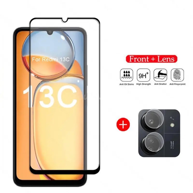 Jual Xiaomi Poco C65 - Redmi 13C PAKET 2IN1 Tempered Glass Camera Lens ...
