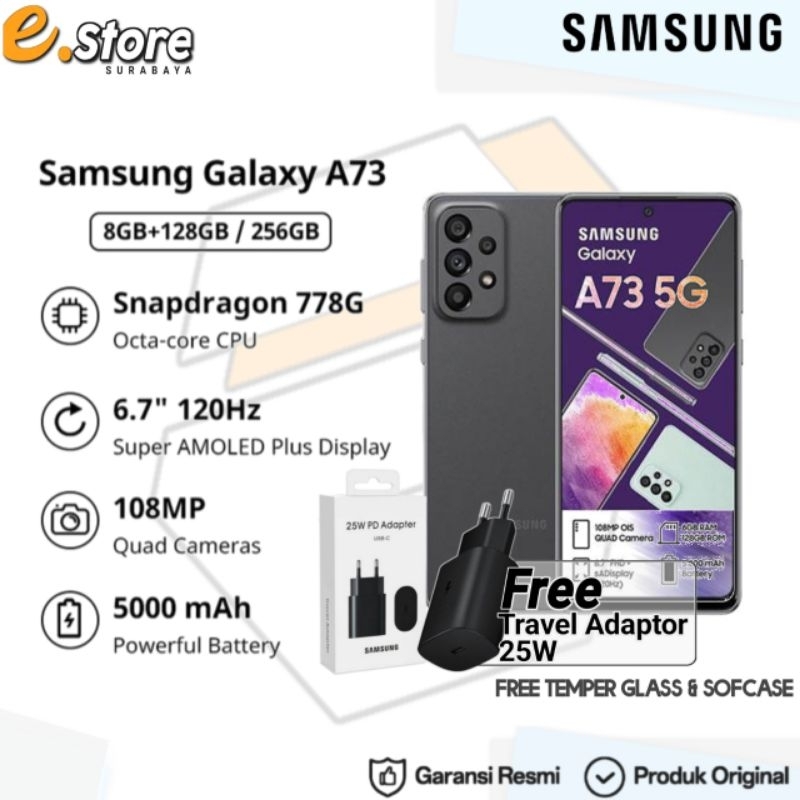 Jual SAMSUNG GALAXY A73 5G 8GB/256GB GARANSI RESMI SAMSUNG SEIN