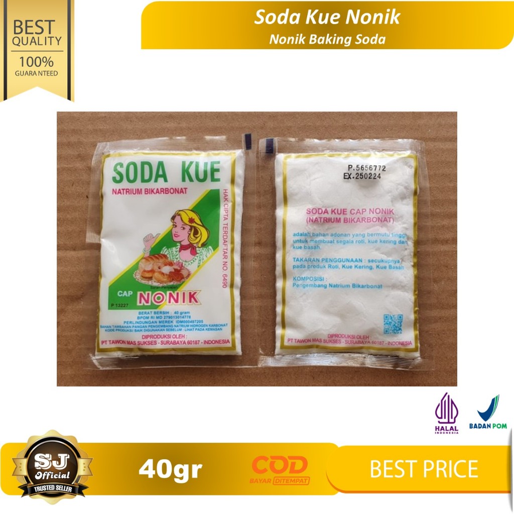 Jual Soda Kue Cap Nonik Sachet 40gr (Kemasan Hijau) | Shopee Indonesia