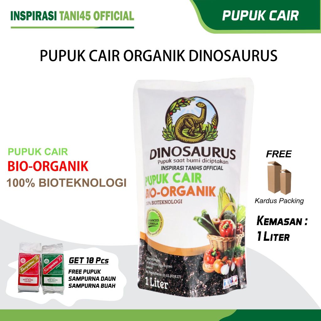 Jual Pupuk Cair Dinosaurus 1 Liter/Pupuk Organik Cair Dinosaurus/Pupuk ...