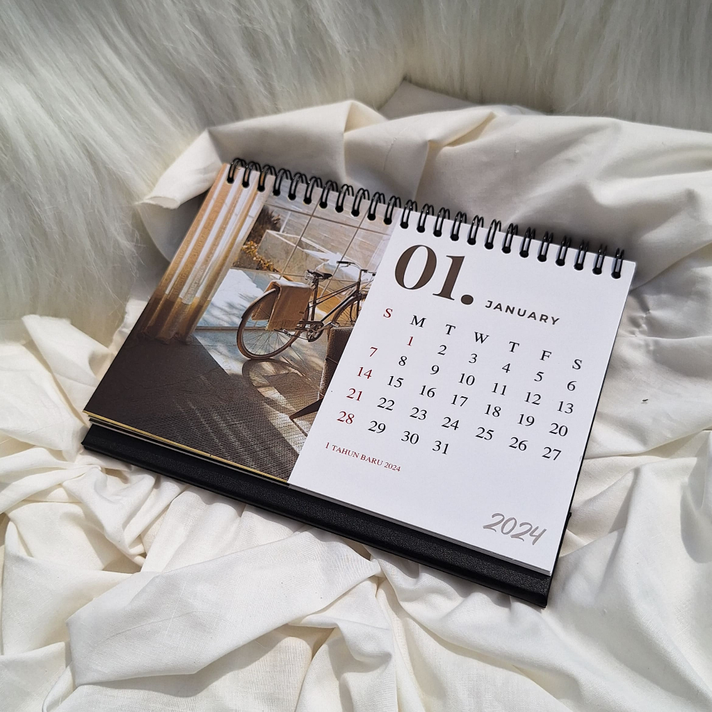 Jual Kalender Meja Modern Horizontal 01 2025 Aesthetic Premium Quality ...