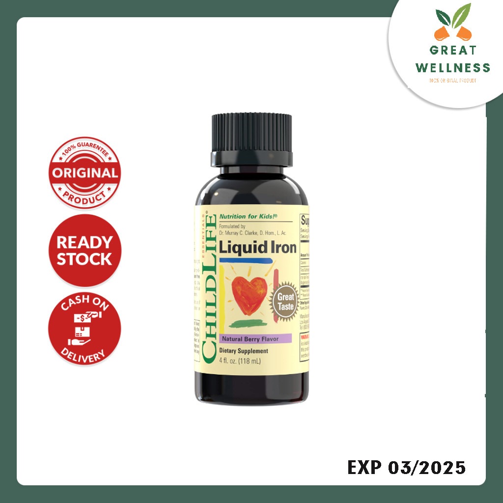 Jual (ORIGINAL) ChildLife Liquid Iron Natural Berry (118 ml) | Shopee ...