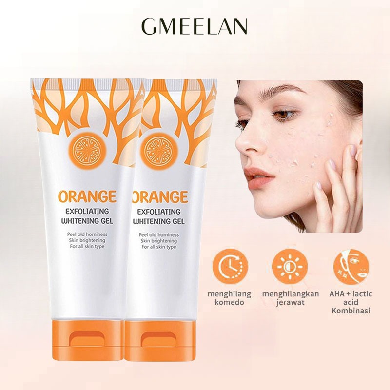 Jual GMEELAN Exfoliating Gel Eksfoliasi Wajah Blackhead Cleaner Orange Exfoliating Whitening