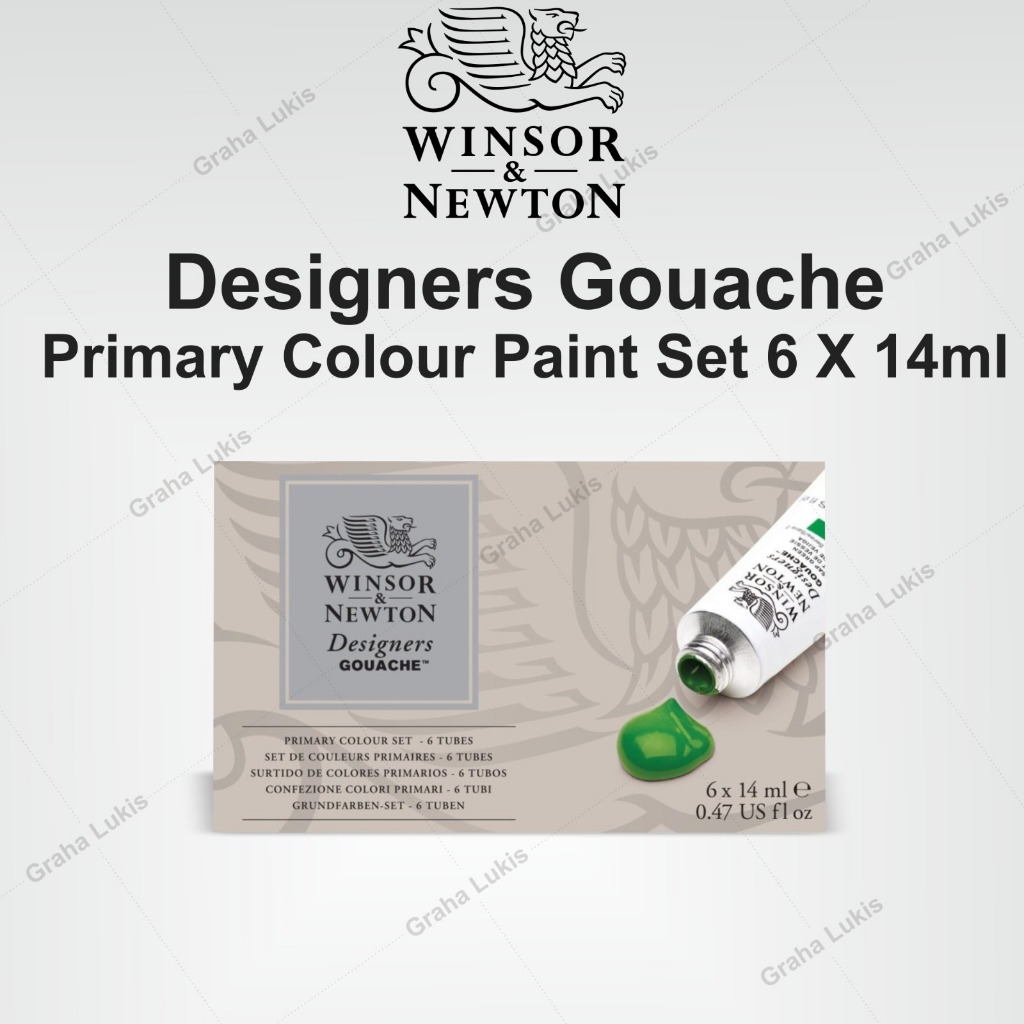 Winsor & Newton Designers' Gouache 6x14ml Set Primary Colour