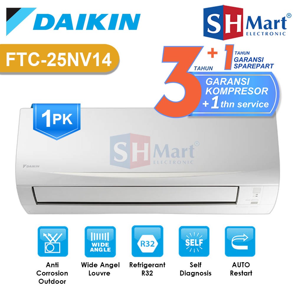 Jual Ac 1 Pk Daikin Thailand Ftc25nv14 Ftc 25nv Garansi Resmi Medan Shopee Indonesia 2409