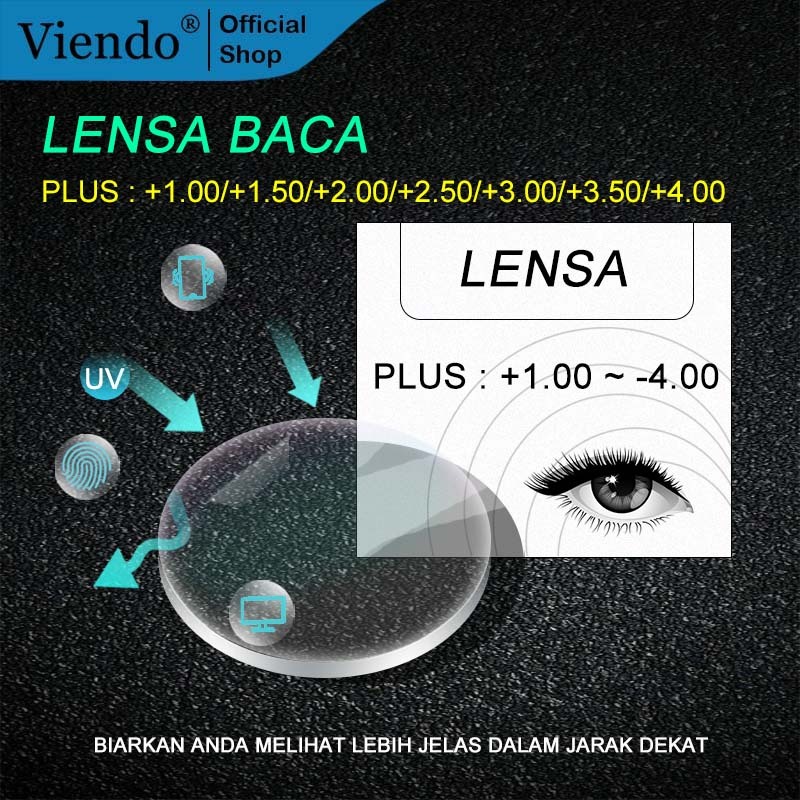 Jual Viendo Lensa Baca Anti Blueray Plus +1.00 +1.50 +2.00 +2.50 +3.00 ...